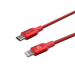 [ACBADCL120BRD] Cable de carga PeAk II 120B de USB-C a Lightning (1.2 m) de Adam Elements - Rojo