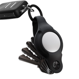 [KS041-BLK] KeySmart Air Flex Llavero de Silicona para AirTag - Negro