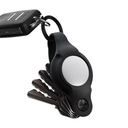 [KS041-BLK] Llavero de silicona AirFlex de KeySmart para AirTag - Negro