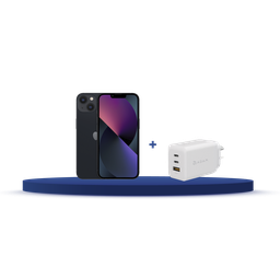 [BUNDLEIPH13M] iPhone 13 128GB (MLPF3LZ/A) + Cargador Adam Elements X65 (APAADX65ARWH)